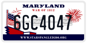 6GC4047  license plate in MD