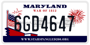 6GD4647 license plate in Maryland