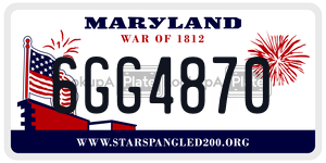 6GG4870 license plate in Maryland