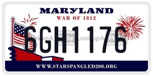 6GH1176  license plate in MD