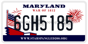 6GH5185 license plate in Maryland