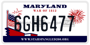6GH6477  license plate in MD