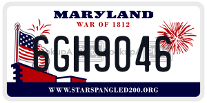 6GH9046 license plate in Maryland