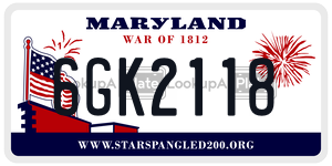 6GK2118 license plate in Maryland