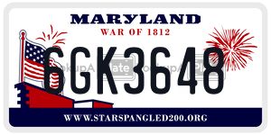 6GK3648 license plate in Maryland