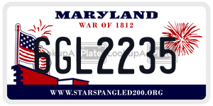 6GL2235 license plate in Maryland