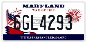 6GL4293  license plate in MD