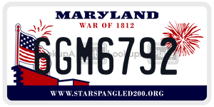 6GM6792  license plate in MD