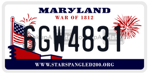6GW4831  license plate in MD
