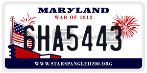 6HA5443  license plate in MD