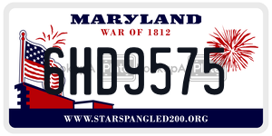 6HD9575  license plate in MD