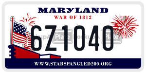 6Z1040 license plate in Maryland