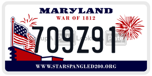 709Z91 license plate in Maryland