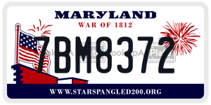 7BM8372 license plate in Maryland