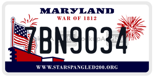 7BN9034 license plate in Maryland