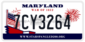 7CY3264 license plate in Maryland