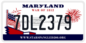 7DL2379  license plate in MD