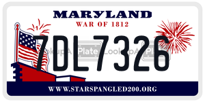7DL7326 license plate in Maryland