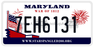7EH6131 license plate in Maryland