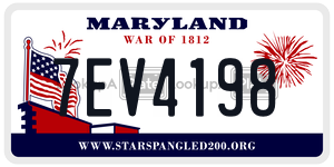 7EV4198 license plate in Maryland