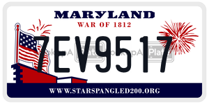 7EV9517  license plate in MD
