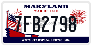 7FB2798 license plate in Maryland