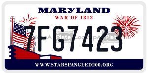 7FG7423 license plate in Maryland