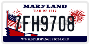 7FH9708  license plate in MD