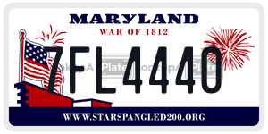 7FL4440 license plate in Maryland
