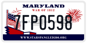 7FP0598 license plate in Maryland