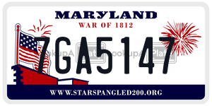 7GA5147 license plate in Maryland