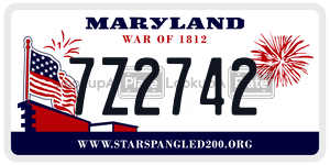 7Z2742 license plate in Maryland