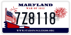 7Z8118 license plate in Maryland
