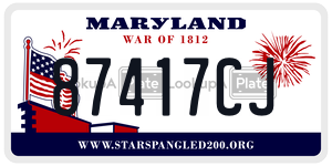 87417CJ  license plate in MD