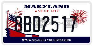 8BD2517 license plate in Maryland