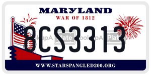 8CS3313 license plate in Maryland