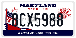 8CX5988  license plate in MD