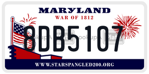 8DB5107 license plate in Maryland