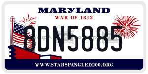 8DN5885 license plate in Maryland