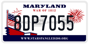 8DP7055  license plate in MD