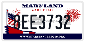 8EE3732 license plate in Maryland