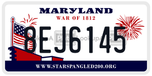 8EJ6145 license plate in Maryland