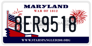 8ER9518 license plate in Maryland