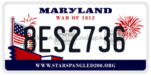 8ES2736 license plate in Maryland