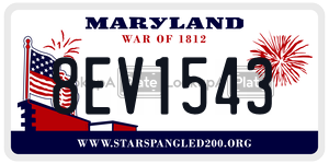8EV1543 license plate in Maryland