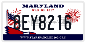 8EY8216 license plate in Maryland