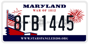 8FB1445 license plate in Maryland