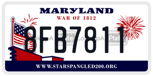8FB7811 license plate in Maryland