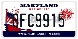 8FC9915 license plate in Maryland