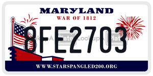 8FE2703 license plate in Maryland
